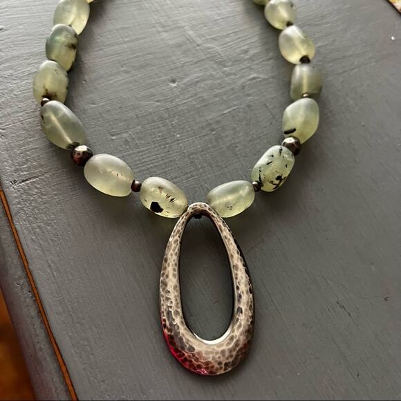 Silpada 925 Sterling Silver Pendant & Beaded Stone Necklace - Picture 6 of 11